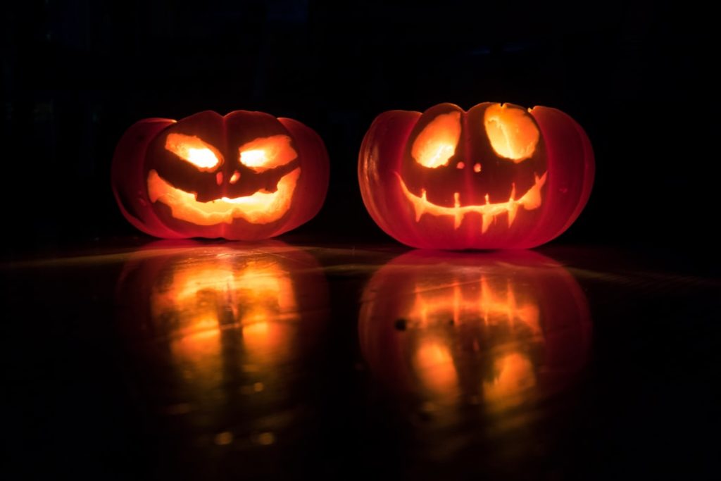 Jack-o-lanterns. 